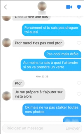 Draguer sur tinder conversation 2.