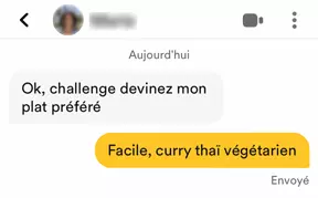 Exemple de sujet de conversation par message 2.